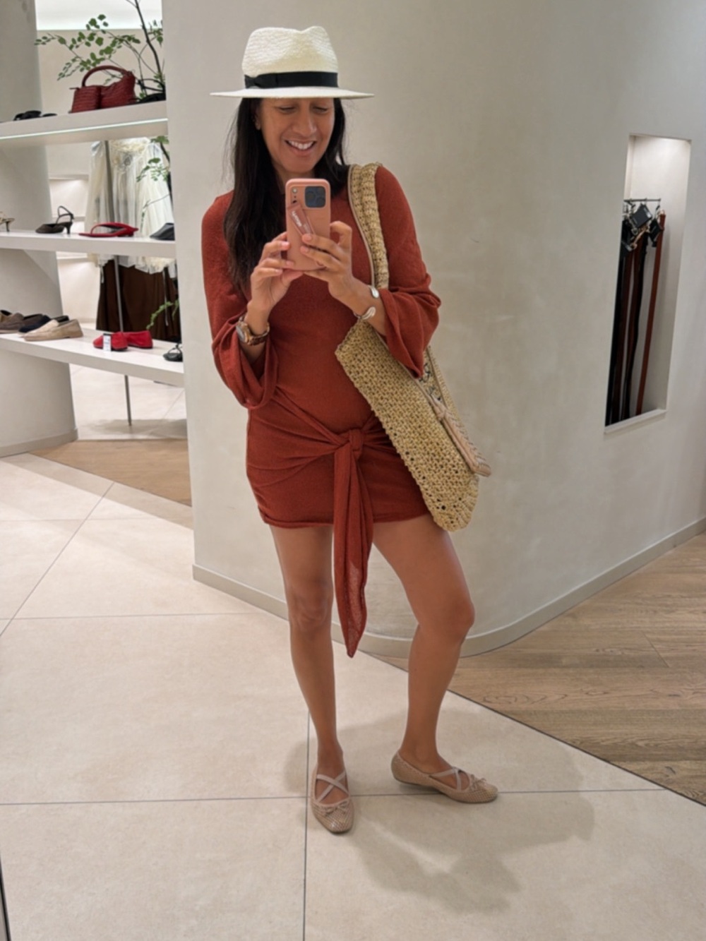 Milano Natural Straw Tote - Picture 6 of 8